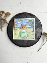 Load image into Gallery viewer, Herbie in the Orchard: Wild Wood Collection, 10x10cm Original Watercolour Artwork