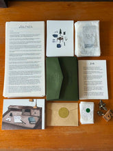 Load image into Gallery viewer, Tea and Toast letter subscription bundle with handwritten letter, illustrated postcard and writing prompts card and extra stationery like stickers plus a golden ticket
