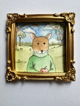 Load image into Gallery viewer, Herbie in the Orchard: Wild Wood Collection, 10x10cm Original Watercolour Artwork
