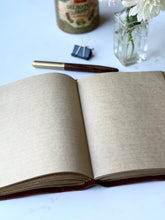 Load image into Gallery viewer, Notebook Brown Leather Straight Cut Cover with Button Handmade
