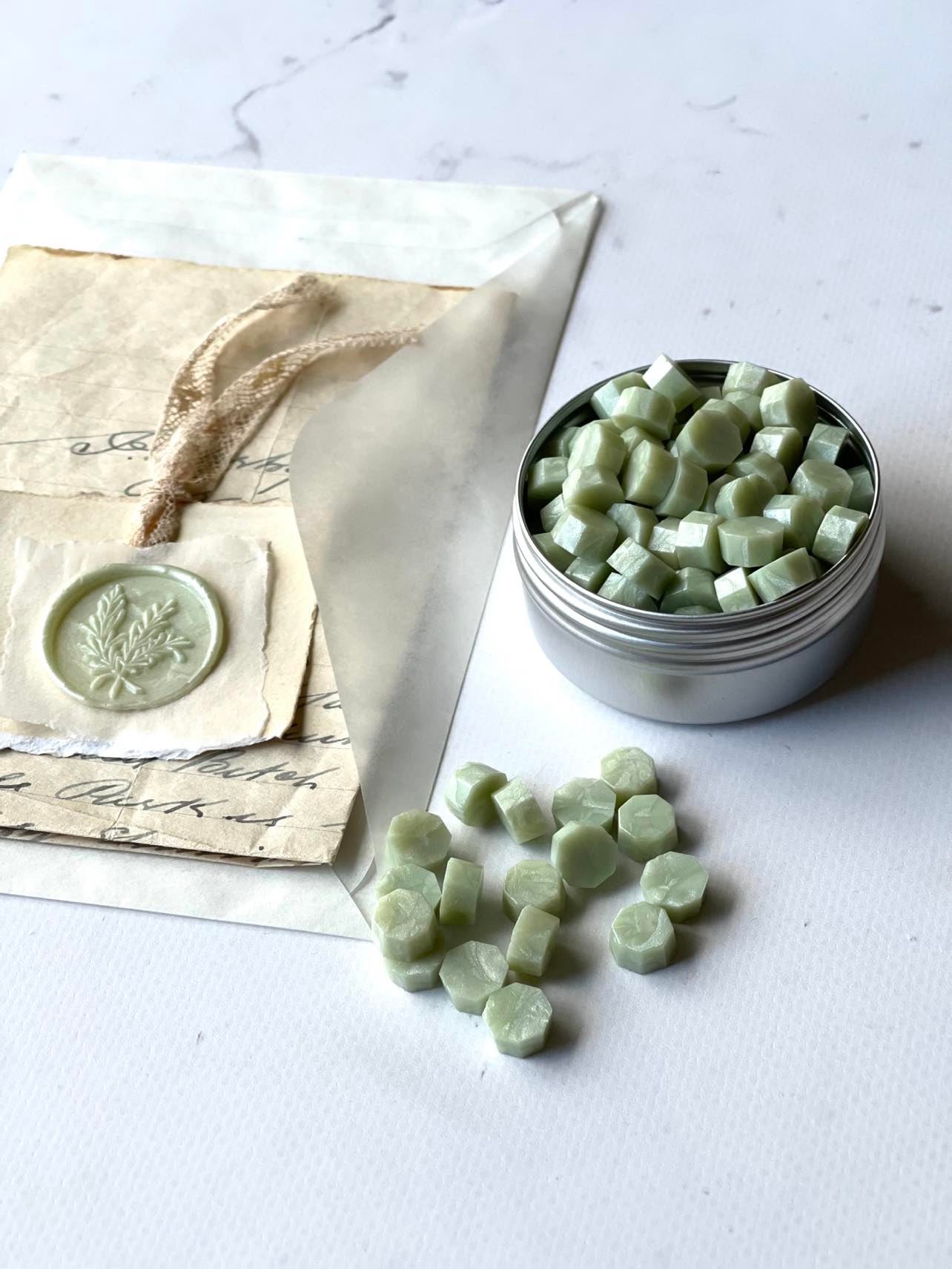 Wax Beadlets - Pale Green
